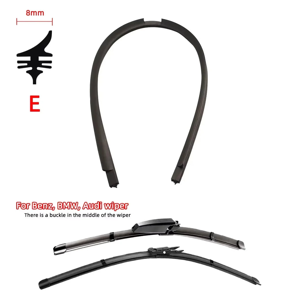Car Windshield Wiper Rubber Strips Wiper Blade Replacement Parts All Types Seasons Windshield Wiper Blades Blade Car Accessorie