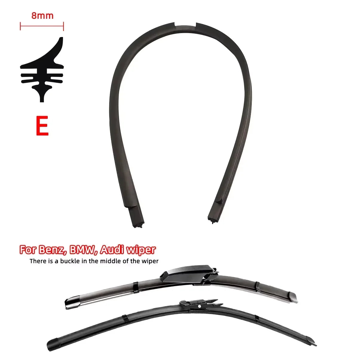 Car Windshield Wiper Rubber Strips Wiper Blade Replacement Parts All Types Seasons Windshield Wiper Blades Blade Car Accessorie