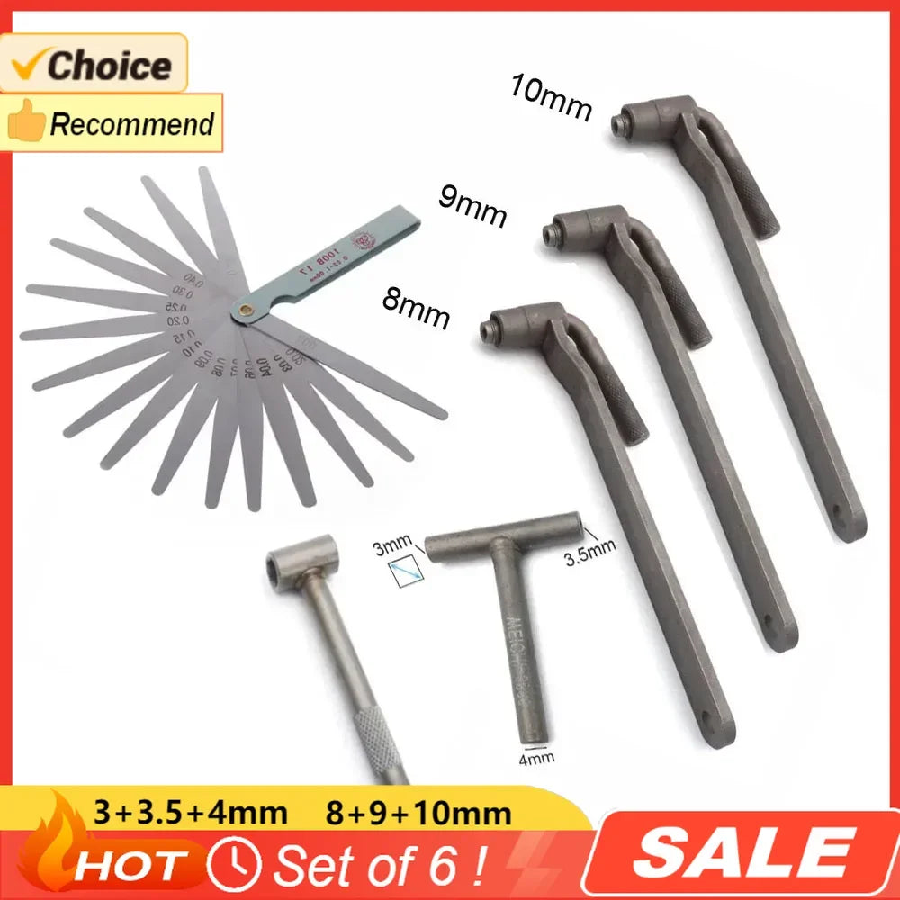 6-Piece Universal Motorcycle Valve Adjustment Tool Set