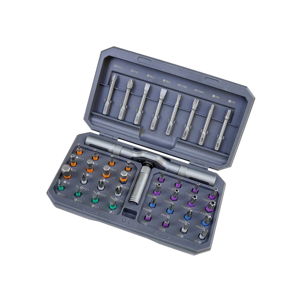 Precision 66in1 Magnetic Ratchet Screwdriver Set Detachable T-Handle Magneticizer Fix Furniture, Electronics & Bicycle