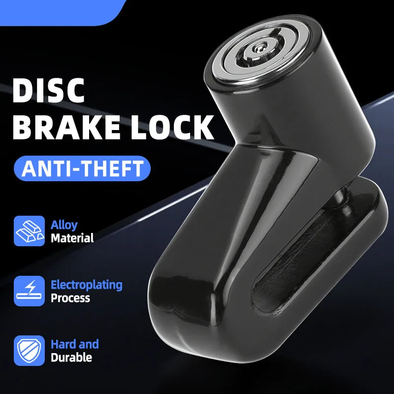 Motorcycle Bike Anti-Theft Wheel Disc Brake Lock, Safety Disc Wheel Lock, Mountain Road Bike Padlock with Keys