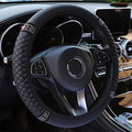 Diamond-Studded Leather Steering Wheel Cover for Cars - image 8