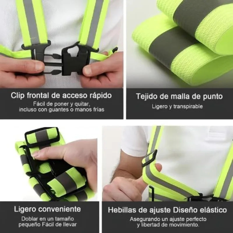 Reflective Safety Vest  - High Visibility Vest Adjustable Straps for Outdoor Jogging, Cycling, Walking and Riding