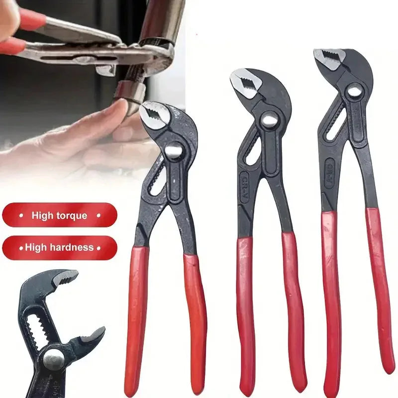 Quick-Release Water Pump Pliers Plumbing Pipe Wrench Large Opening Adjustable Clamp