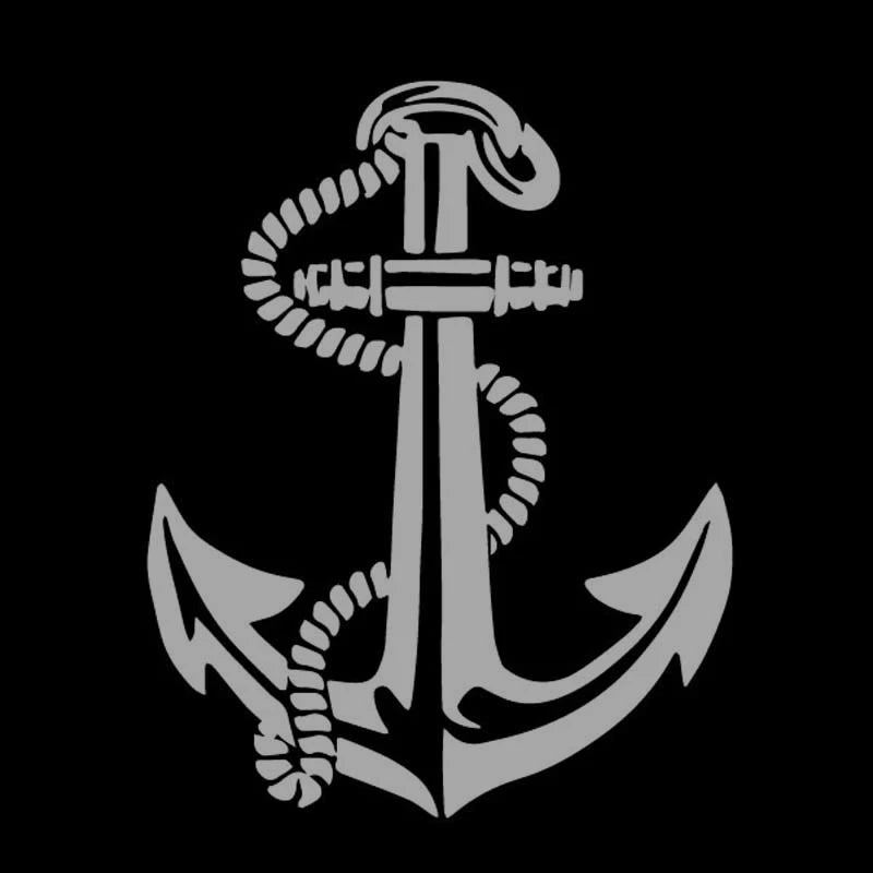 Nautical Anchor & Rope 3D-Style Car Decal Sticker