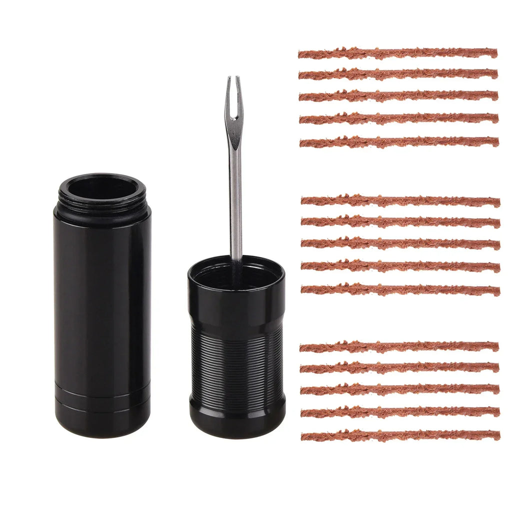 Tubeless Tire Repair Kit for Road & MTB Bikes - Rubber Plugs, Bacon Strips & Insertion Tool for Puncture Fixes