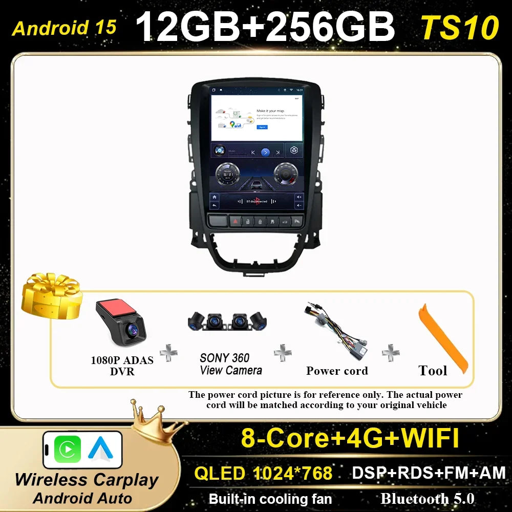 Android 15 Car Stereo GPS CarPlay for Opel Astra Vauxhall 2009-2015 - image 13