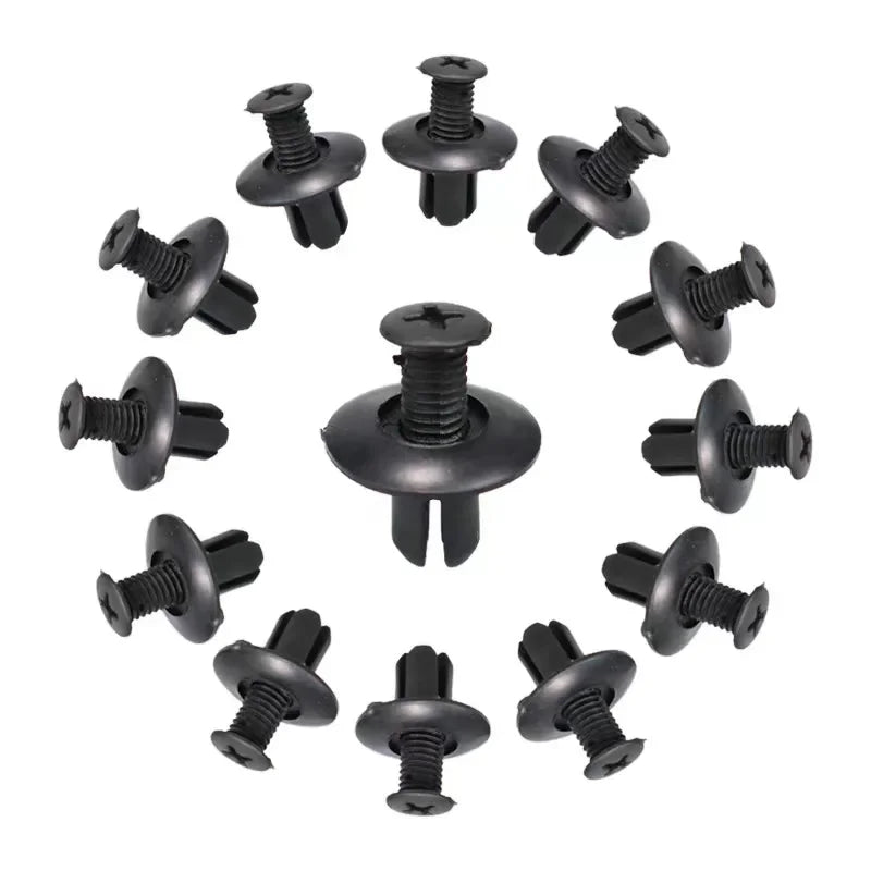 8mm Plastic Push Rivets (100 Pack) for Auto Trim & Bumper Repair - image 2