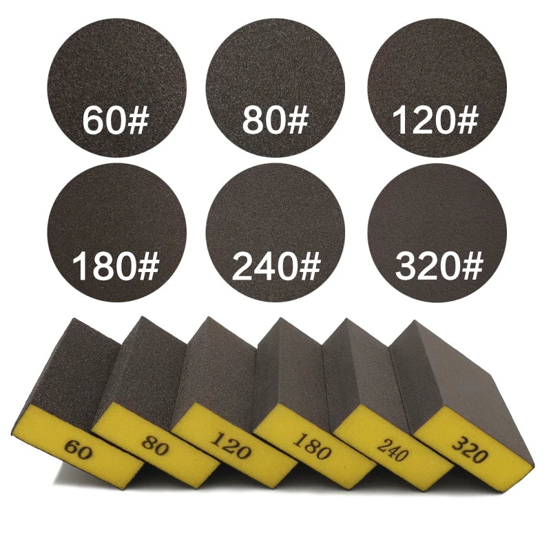 6-Piece Sanding Sponge Block Set – 60 to 320 Grit