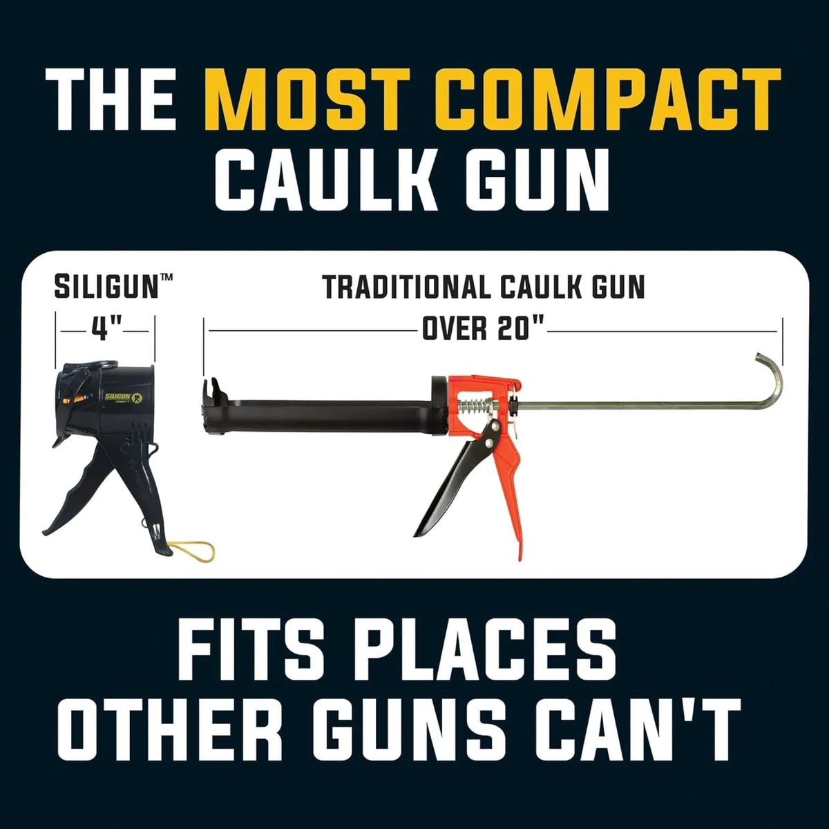 Classic Compact 4 Inch Caulking Gun Portable Lightweight Handheld Sealant Applicator