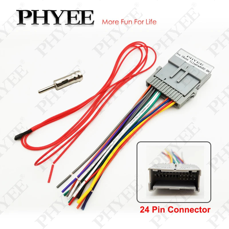 24-Pin Car Stereo Wiring Harness for Chevy GMC Buick Pontiac