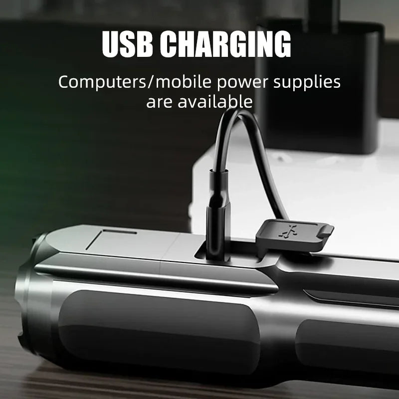Compact USB-Rechargeable Zoom LED Flashlight - image 5