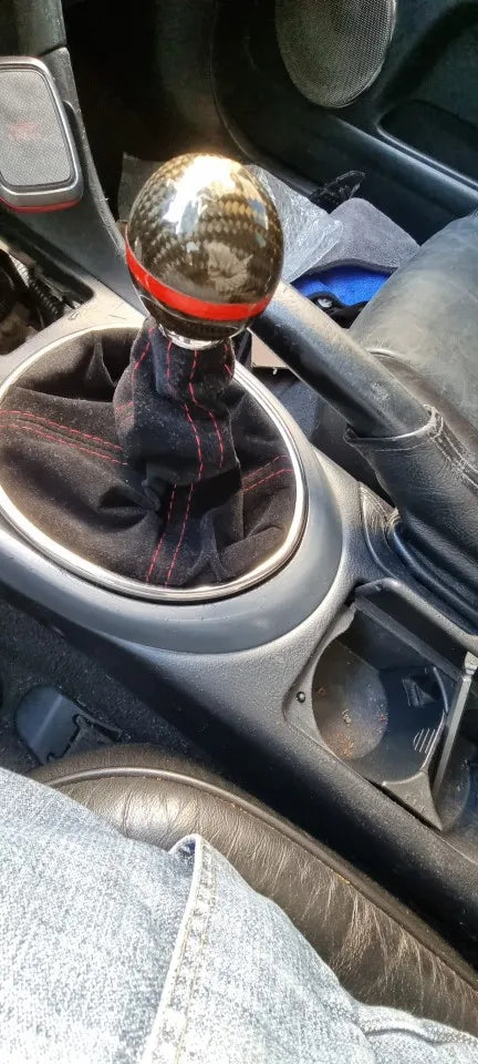 Universal Manual Shift Boot Cover, Suede or PU with Colored Stitch