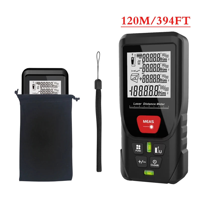 Digital Laser Distance Meter 50M to 200M, Distance Area Volume Rangefinder