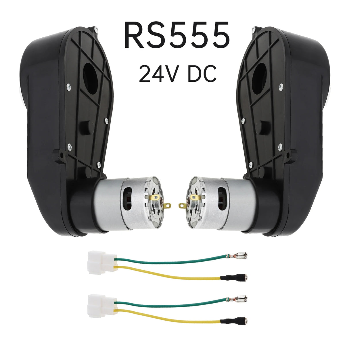 24V RS555 High-Speed Gearbox Motor Set for Kids' Ride-On Cars