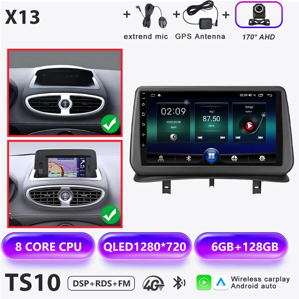 Renault Clio 3 Android 16 Car Multimedia Player with CarPlay - image 13