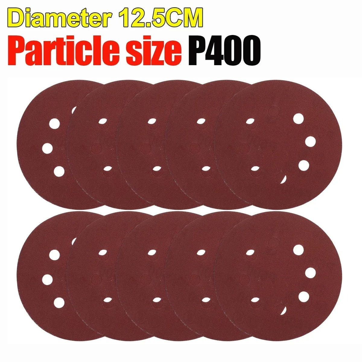 Universal 8-Hole 125mm Sanding Discs for Metal Wood and Glass 40-3000 Grit