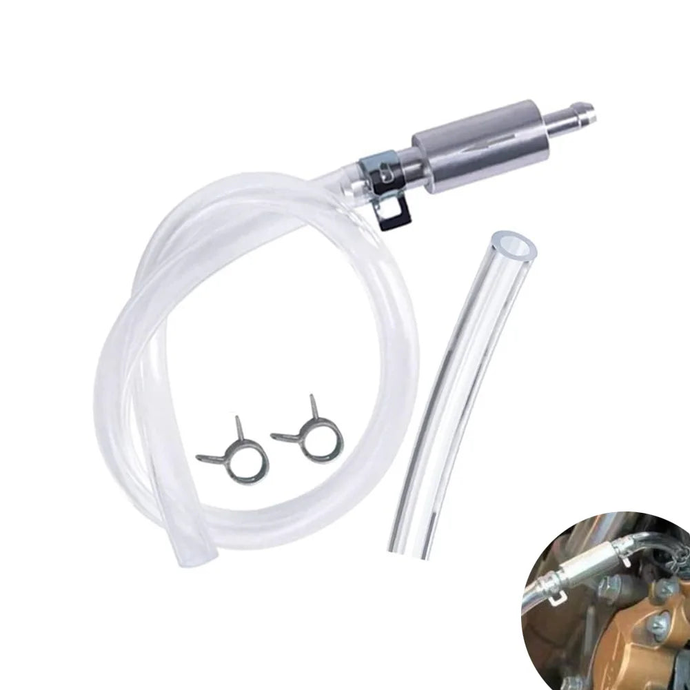 Clear Oil Extraction Pipe Brake Bleeder Kit One-Way Check Valves Quick-Connect Brake Bleeder Hose