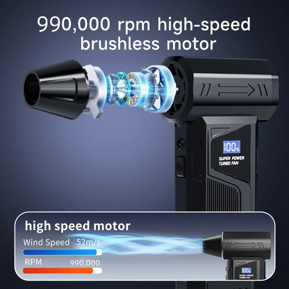 Rechargeable Turbo Air Blower – High-Speed Fan for Car Drying - image 3