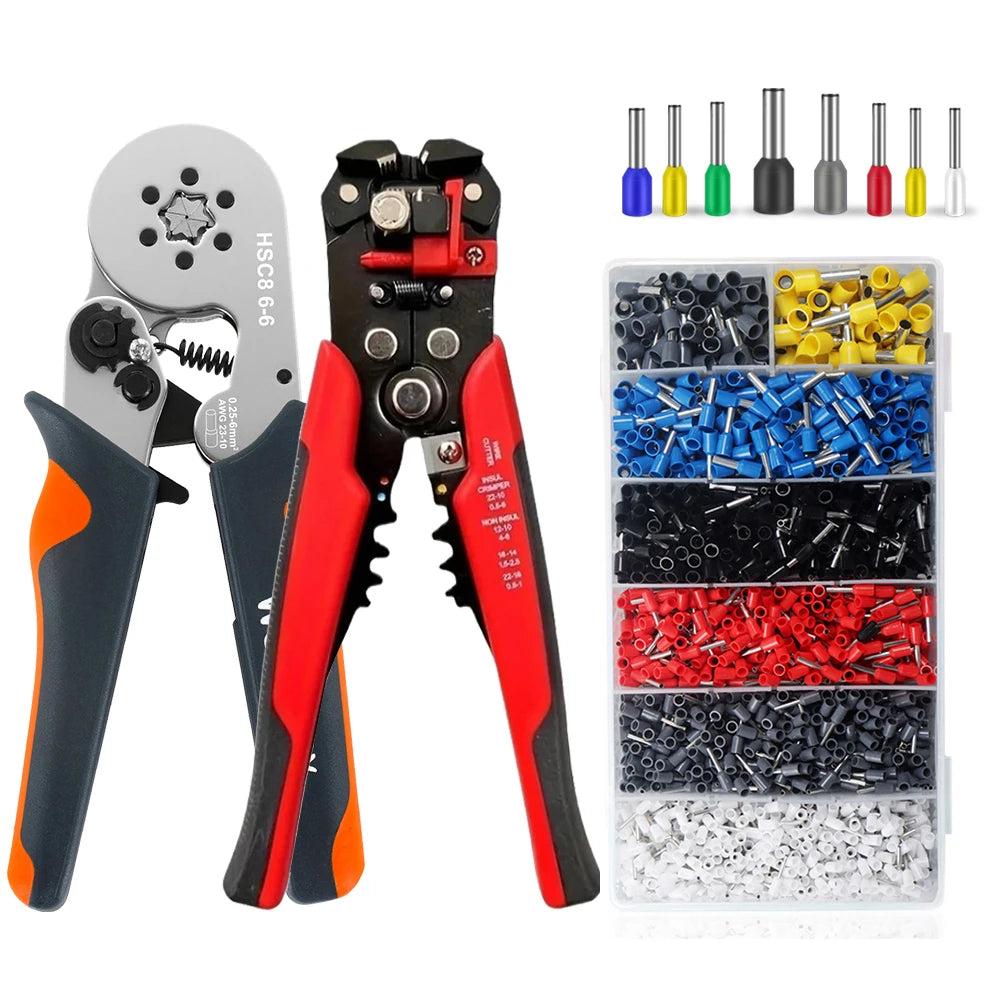 Electrician Wire Stripper & Ferrule Crimping Pliers, Automatic
