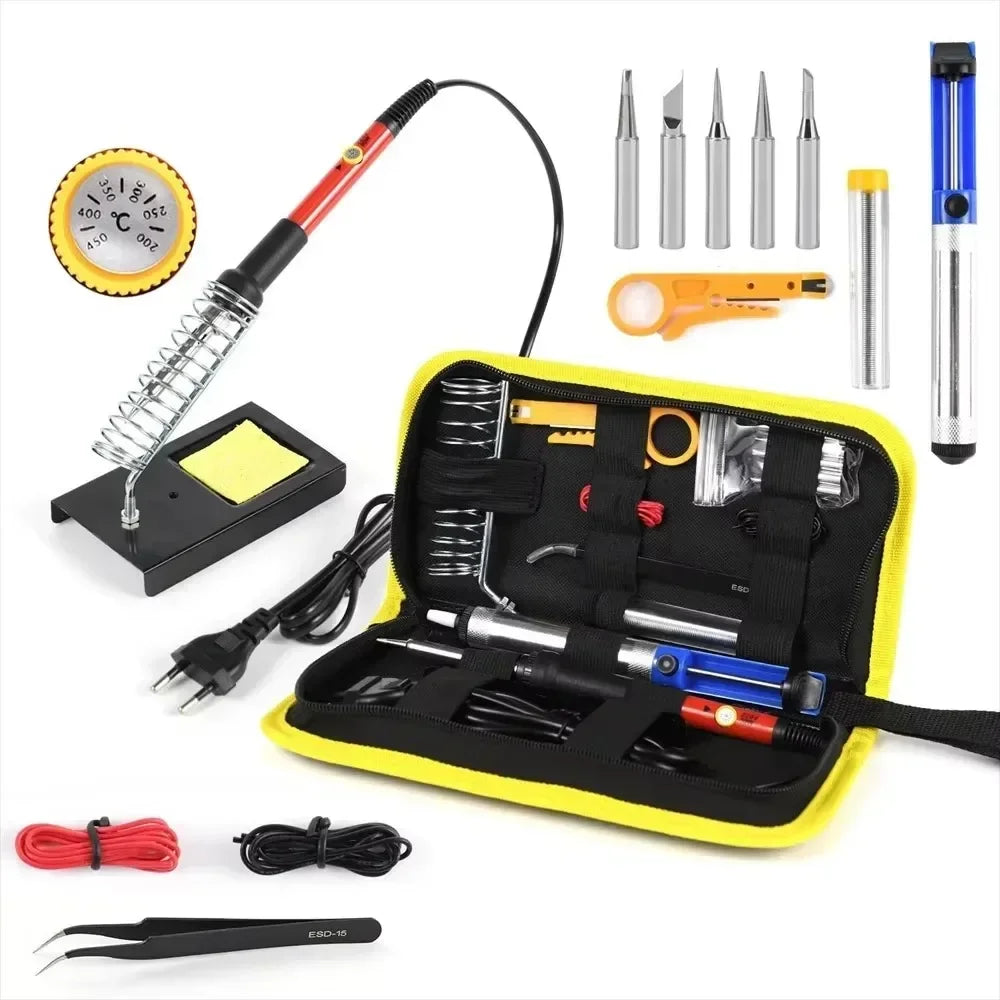 60W Soldering Iron Kit with LCD Digital Multimeter and 5 Extra Tips