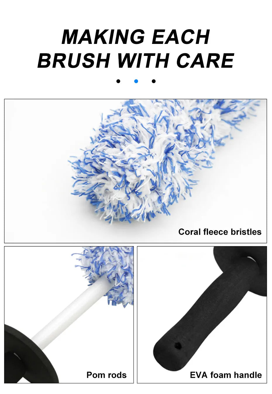 Microfiber Car Wash Mitt or Wheel Spoke Brush