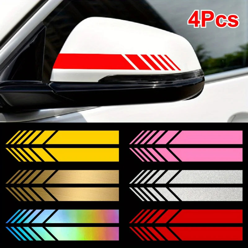 JDM 4-Piece Reflective Racing Stripes Vinyl Decal Kit - image 2