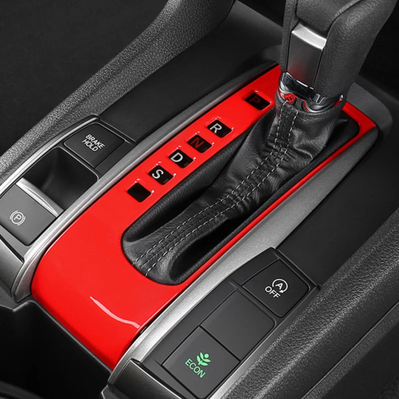 Gear Shift Panel Trim Sticker for Honda Civic 10th Gen Sedan 2016-2021
