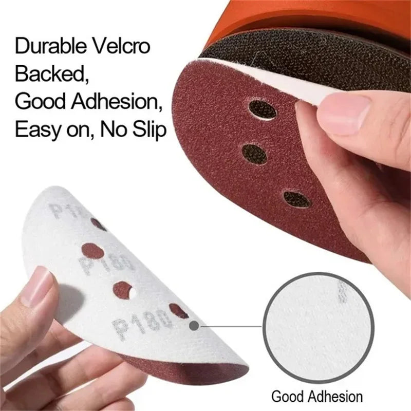 Universal 8-Hole 125mm Sanding Discs for Metal Wood and Glass 40-3000 Grit