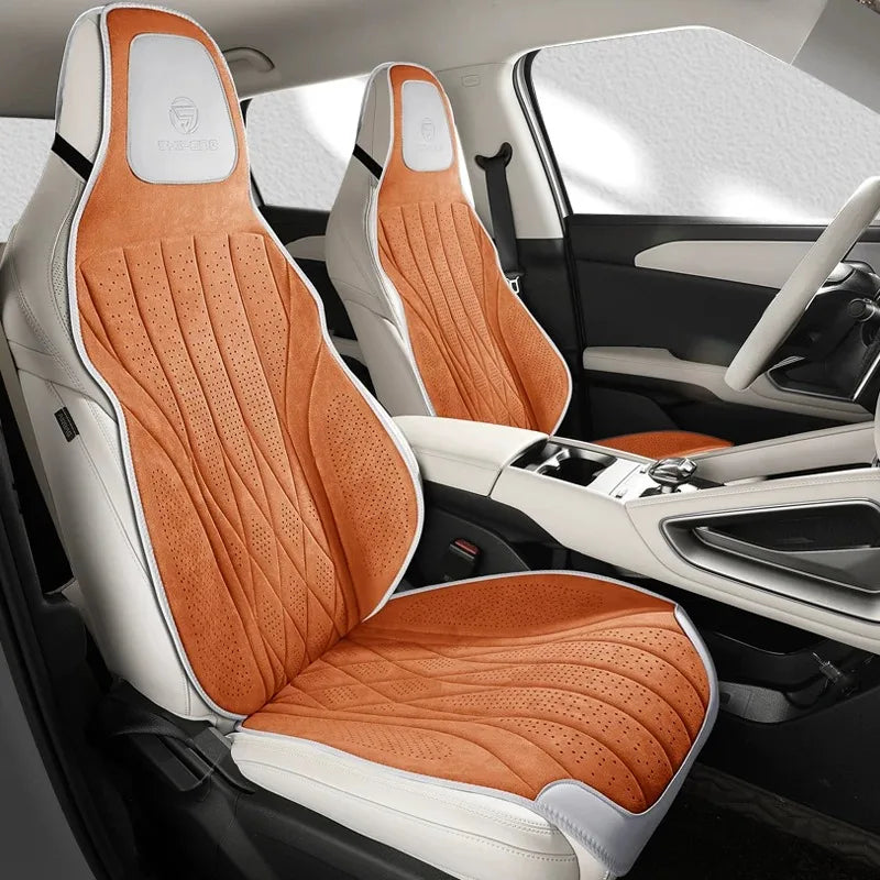 Perforated Suede-Finish Car Seat Covers, Single, Pair or Rear