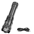 Ultra Bright LED Flashlight 2000LM Type-C Rechargeable Long Range Zoom Tactical Torch Outdoor Emergency Camping Fishing Lantern