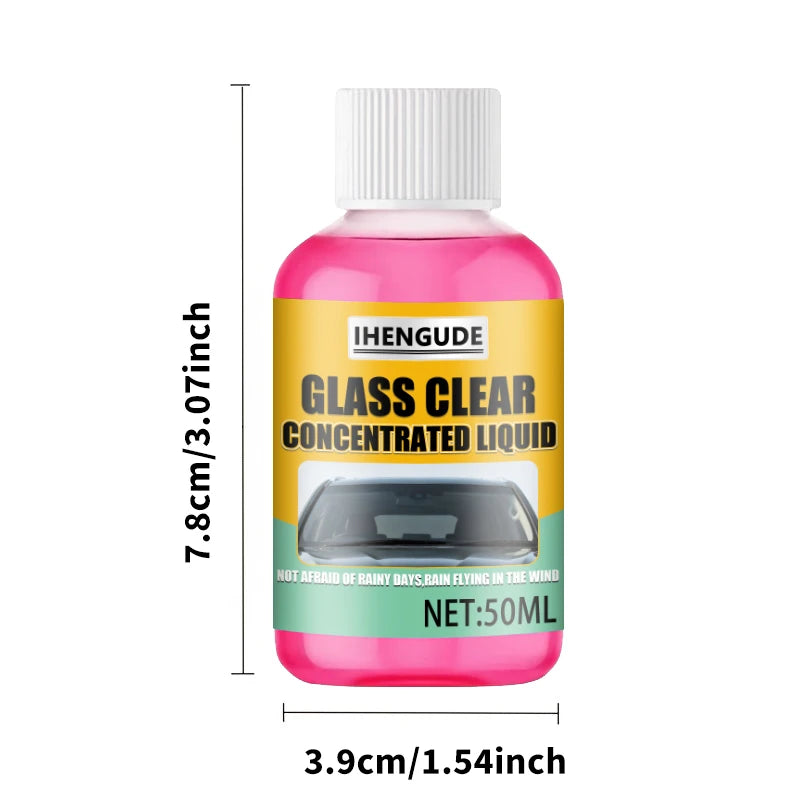 Car Glass Concentrated Coating Waterproof Windshield Wiper Fluid, Keeps It Smooth, Rainproof and Anti-Fog Without Streaks, Quickly Restores Glass Clarity