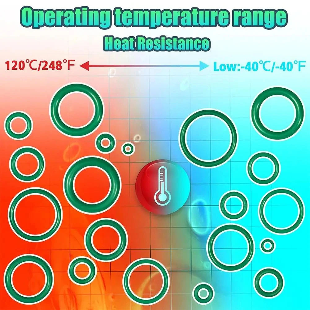 270-Piece Air Conditioning O-Ring Kit, 36 Sizes