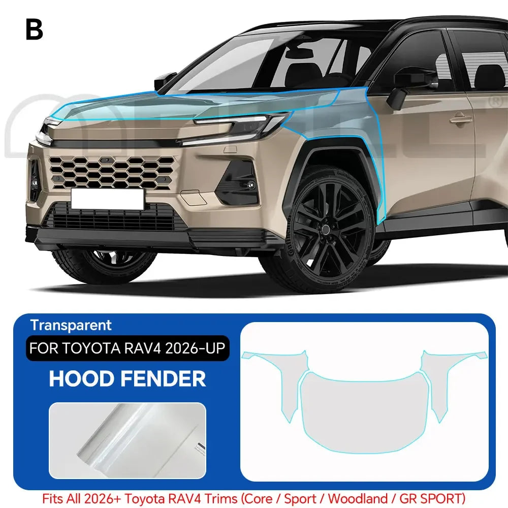 Pre-Cut Paint Protection Film Kit for Toyota RAV4 2026-2027