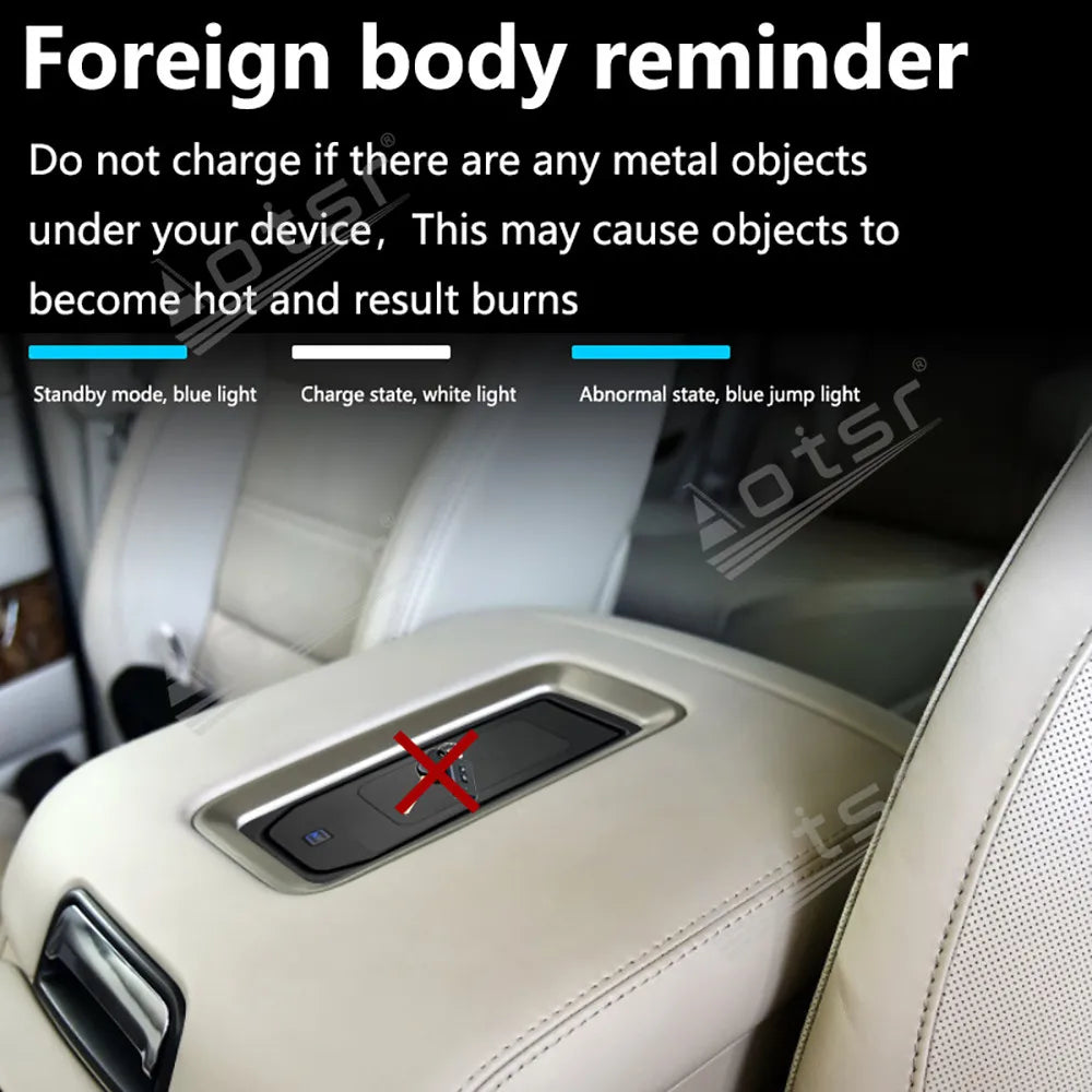 For GMC Sierra 1500/2500 2020-2022 Syrah Models Center Console Accessories Charging Pad Car Smart Accessories Modle