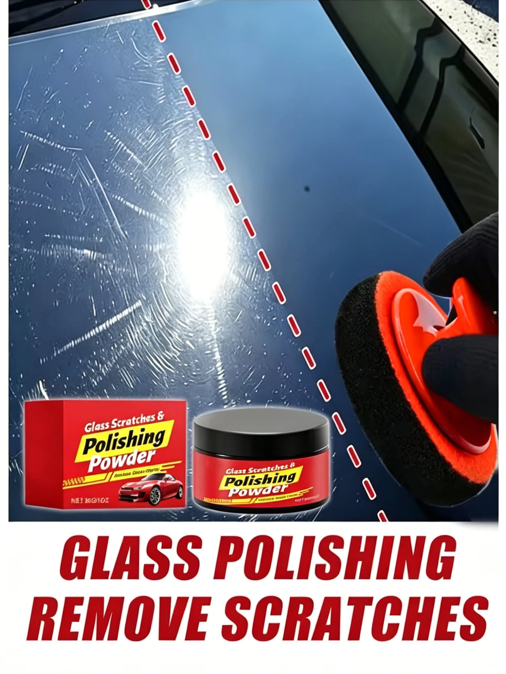 Car Glass Scratch Repair Polishing Powder for Window Surfaces