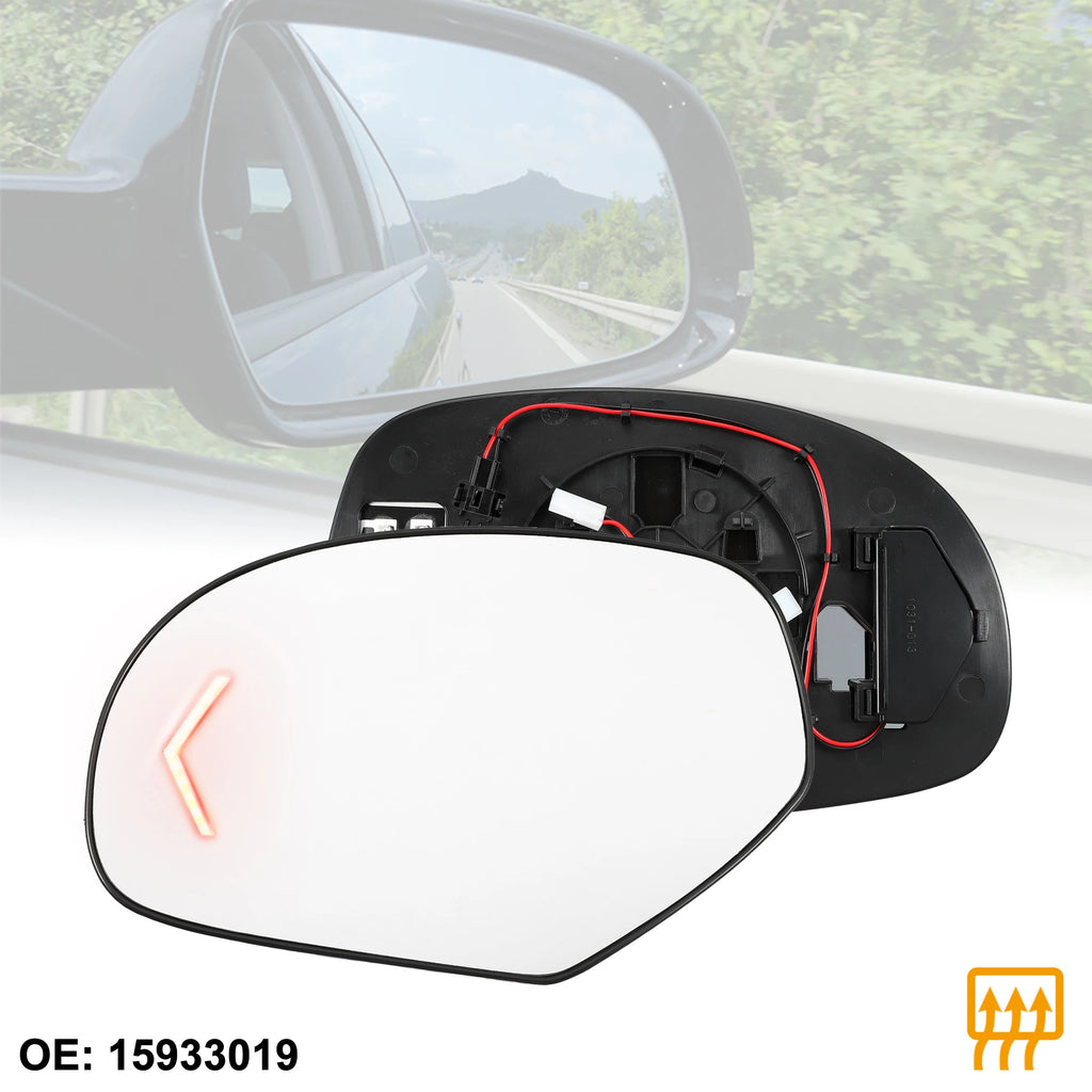 Heated Left Side Mirror Glass GMC Sierra/Chevy Silverado 2007-2014