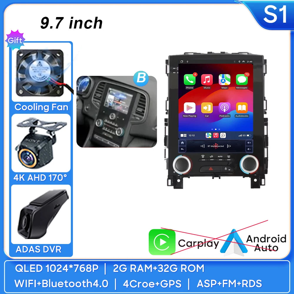 9.7" Android Auto Car Stereo for Renault Koleos Megane Talisman - image 12