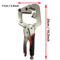 Locking Pipe Clamp, 10 Inch Welding Clamp with Swivel V Shape Pads for Clamping Pipe and Tube to Weld and Repair