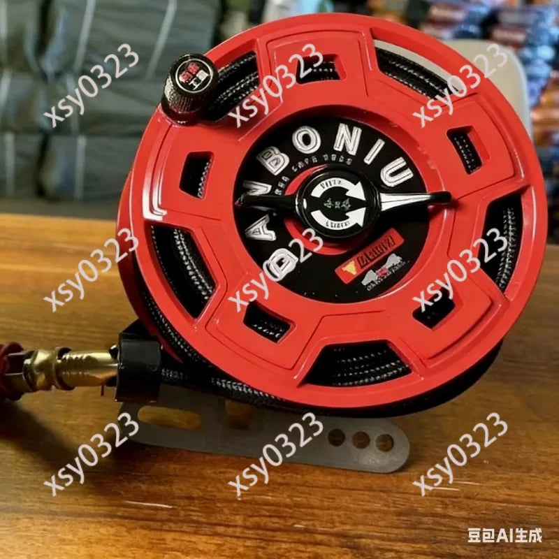 7M Off-road Air Pump Hose Reel Manual Retractable Hose Organizer for Car Tire Inflation