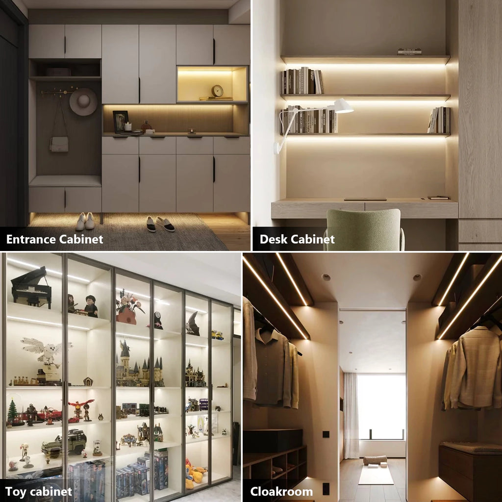 COB LED Cabinet Strip Light with Touch Dimmer & Motion Sensor