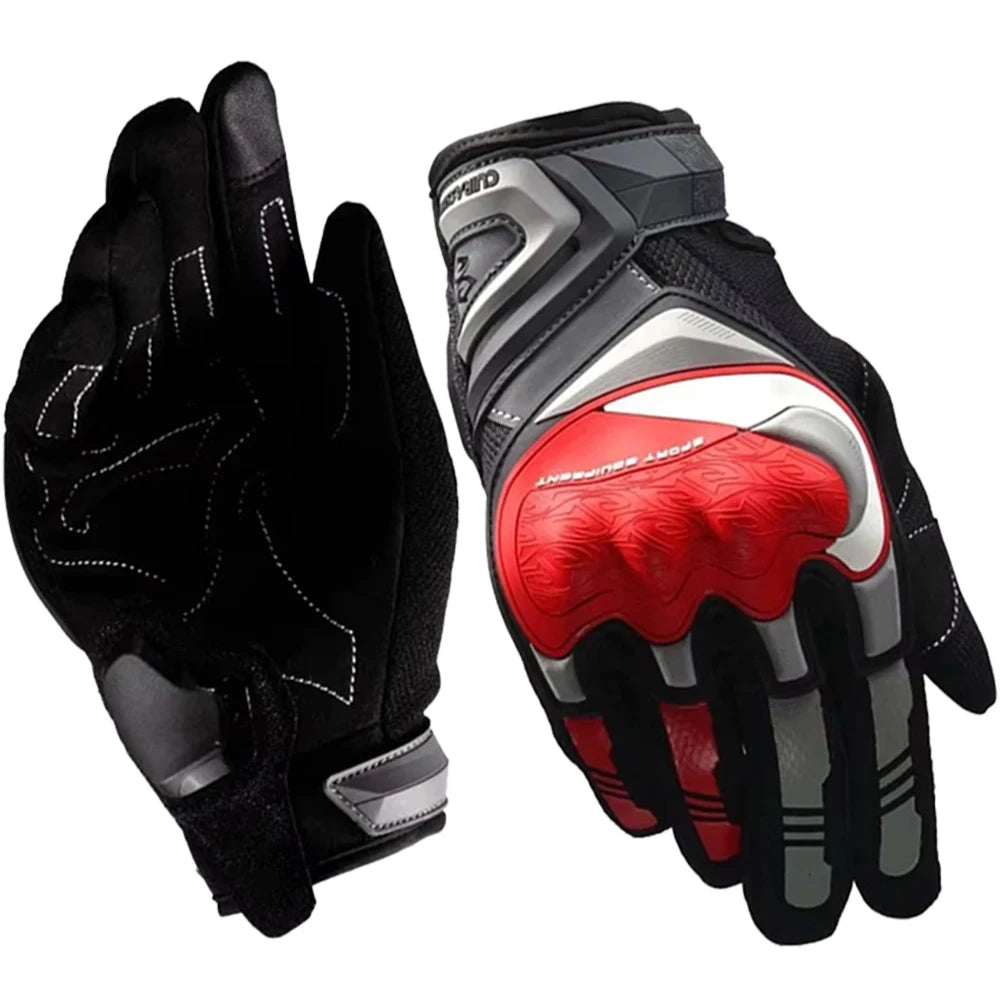 Motorcycle Gloves Are Touchable Reflective Full Finger Gloves And Road Riding Anti Slip Wear-resistant Protective Gloves