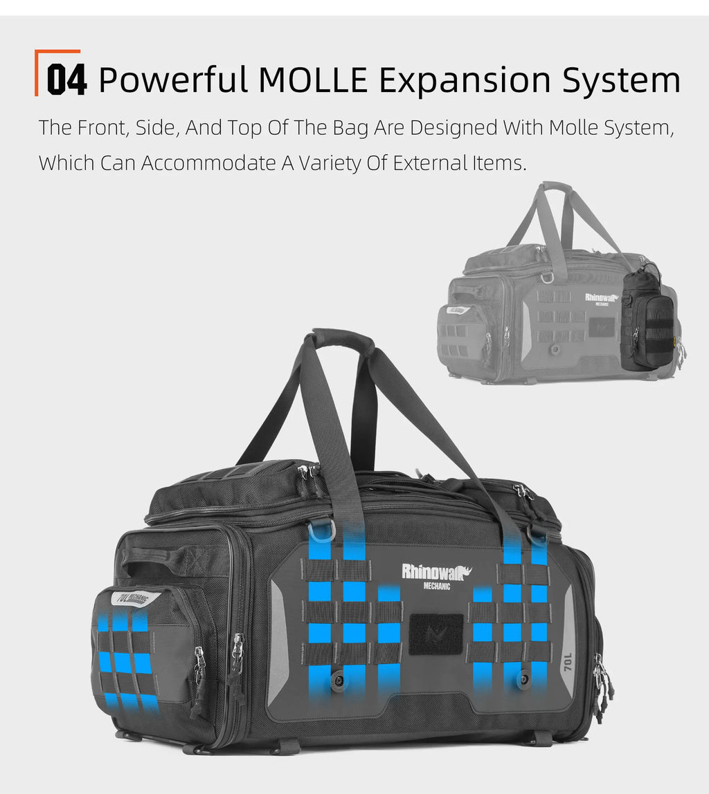 Rhinowalk 70L Magnetic Motorcycle Saddle Bag - image 16