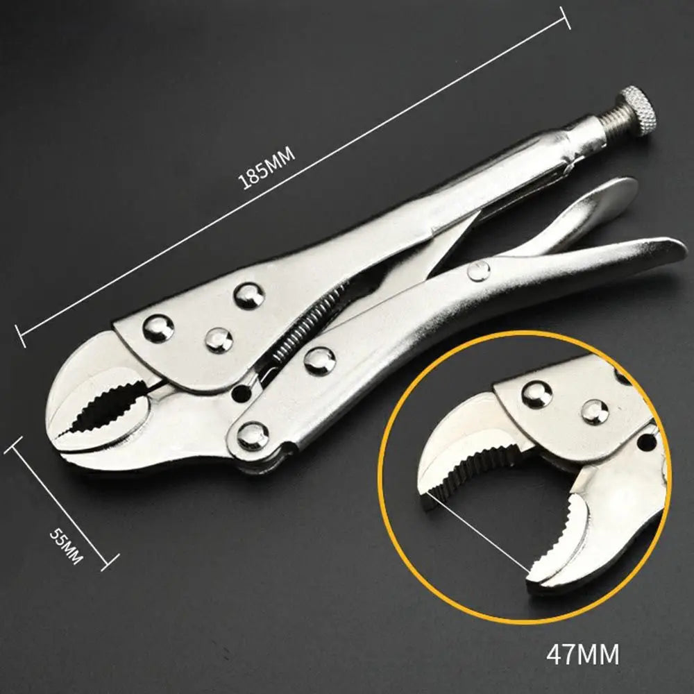 Locking Pliers Set CRV Lock Pliers Curved Jaw Pliers Straight Long Nose C Clamp Locking Clamp Multi-function Welding Tools