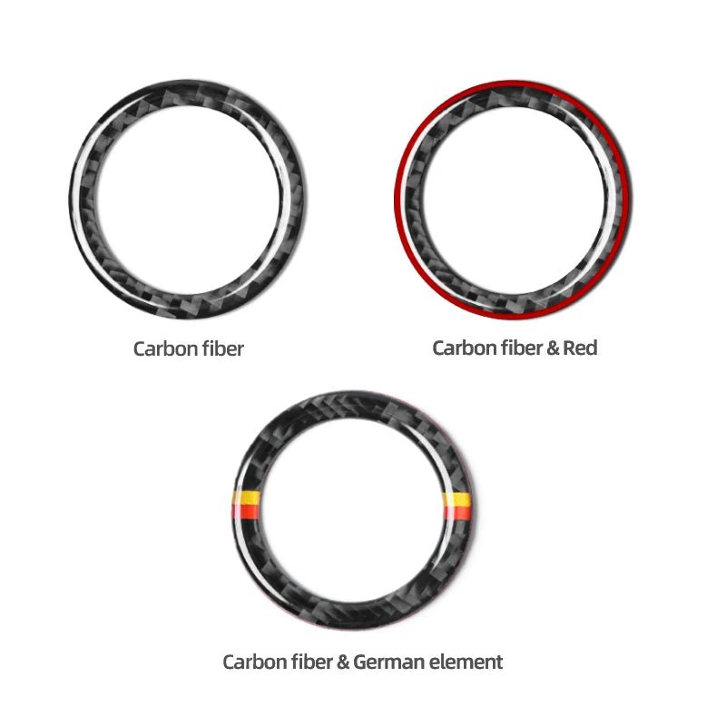Carbon Fibre Ignition Key Ring Trim for Mercedes-Benz W204 and W205 - view 6