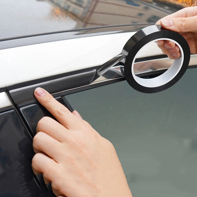 Black Carbon Fiber Vinyl Wrap 66m Car Sticker Self-Adhesive DIY