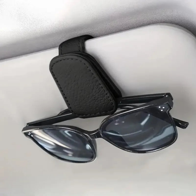 Car Sun Visor Glasses Case Holder Sunglasses Clip Ticket Card Clip  Multifunction Portable Clip Auto Interior Accessories