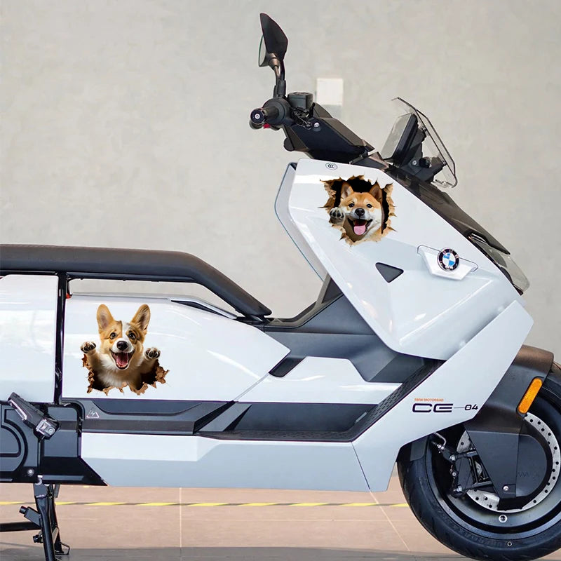 3D Dog Car Sticker, Waterproof Window and Bumper Scratch Cover Decal - view 9