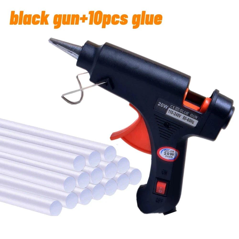 20W Hot Melt Glue Gun Kit – Fast Heating, Anti-Drip, 10 Glue Sticks - image 7