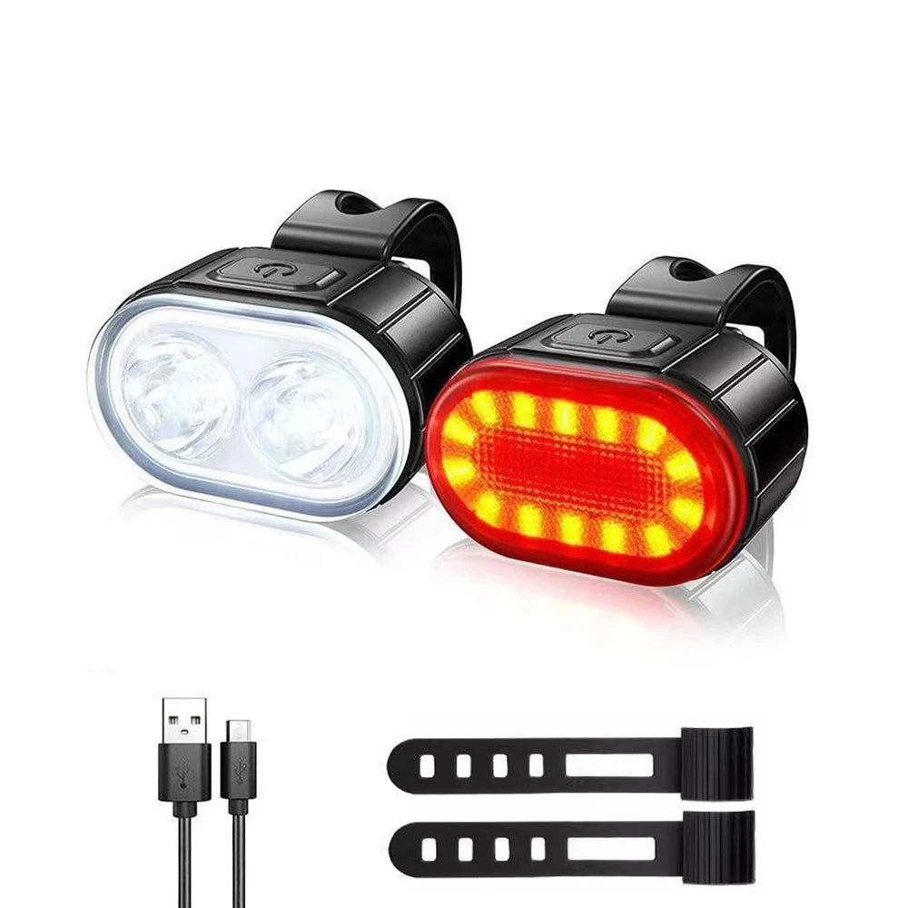 1000LM USB Rechargeable Bike Front Light with Smart Sensor Rear Light